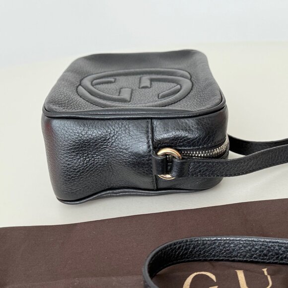 GUCCI Soho Disco Bag in Black Pebbled Leather - Picture 10 of 12